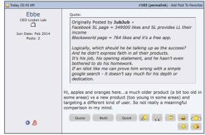 ebbe on forums about apples/oranges